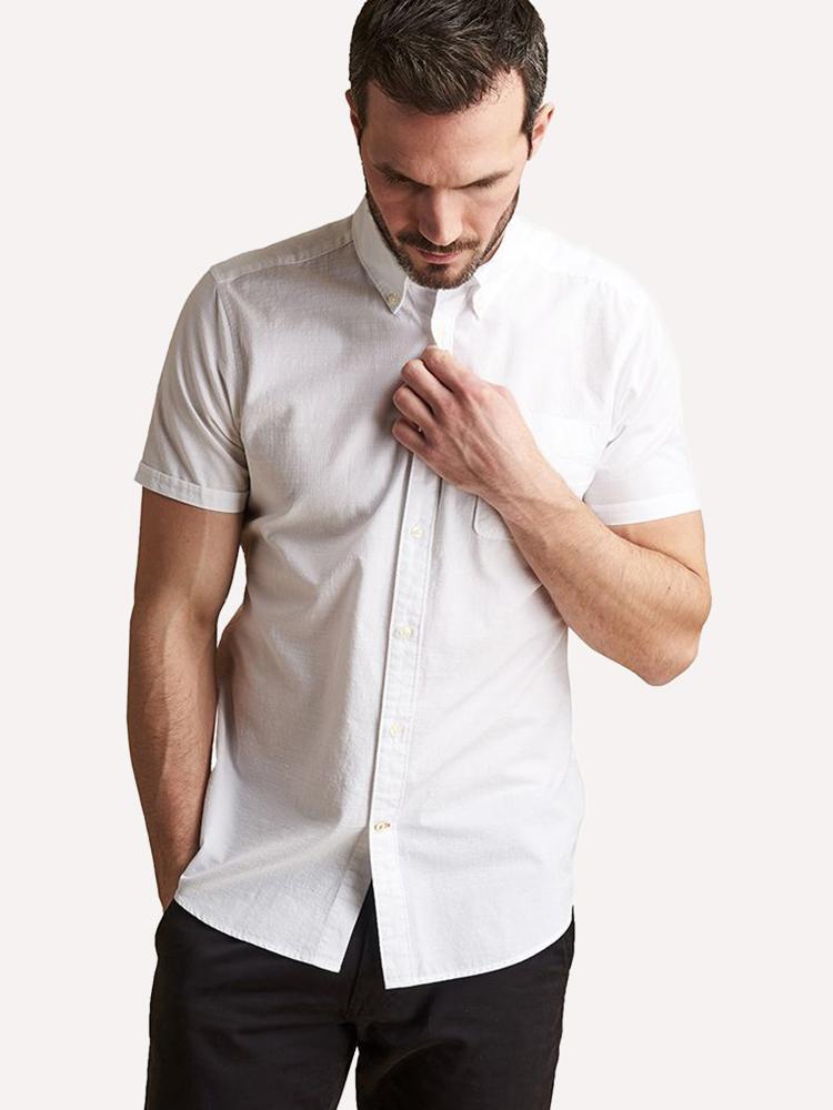 Barbour Men's Stripe 4 Short Sleeve Tailored Fit Shirt - Saint Bernard