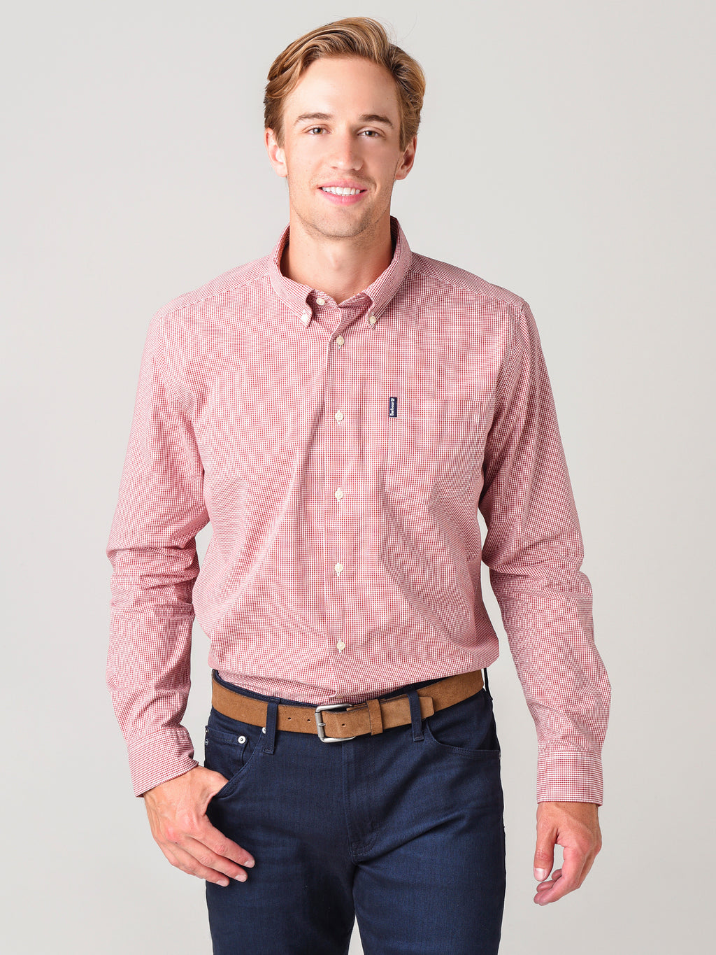 Barbour Men's Gingham 10 Tailored Shirt - Saint Bernard