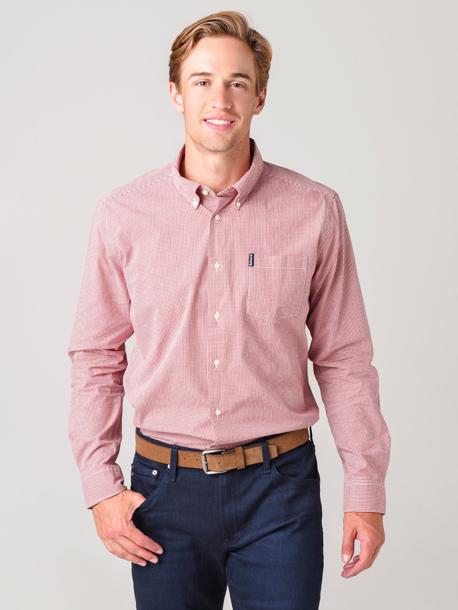 Barbour Men's Gingham 10 Tailored Shirt - Saint Bernard