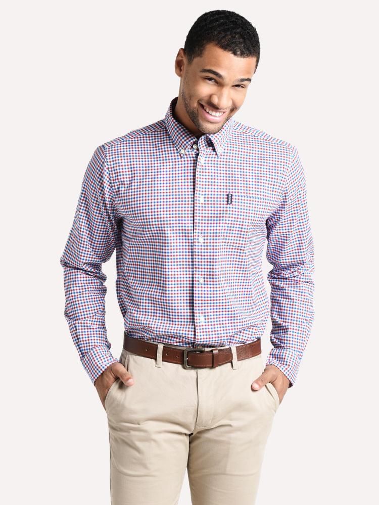 Barbour Men's Gingham Tailored Fit Shirt - Saint Bernard