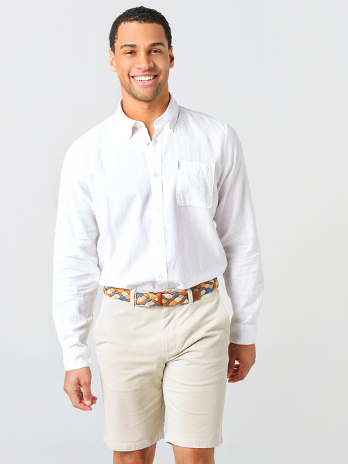 Barbour Men's Linen Mix 1 Tailored Fit Shirt