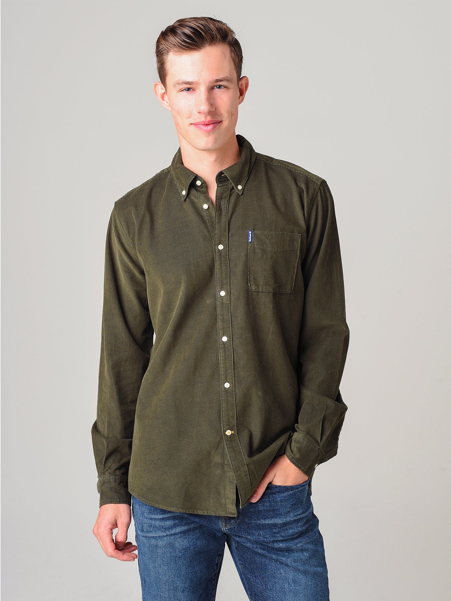 Barbour Men's Corduroy 2 Tailored Shirt - Saint Bernard