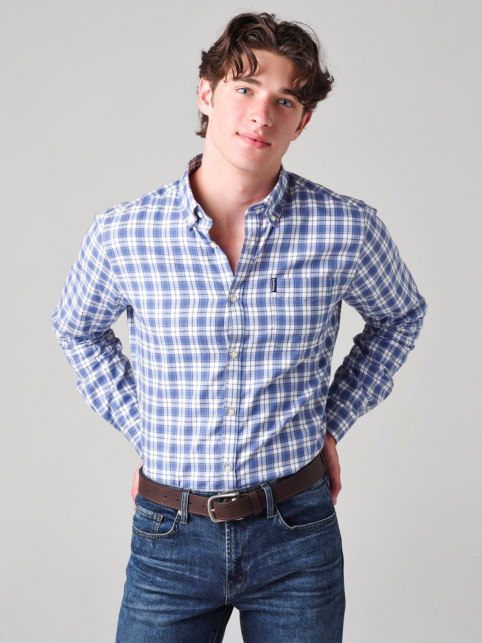 Barbour Men's Highland Check 35 Tailored Fit Shirt - Saint Bernard