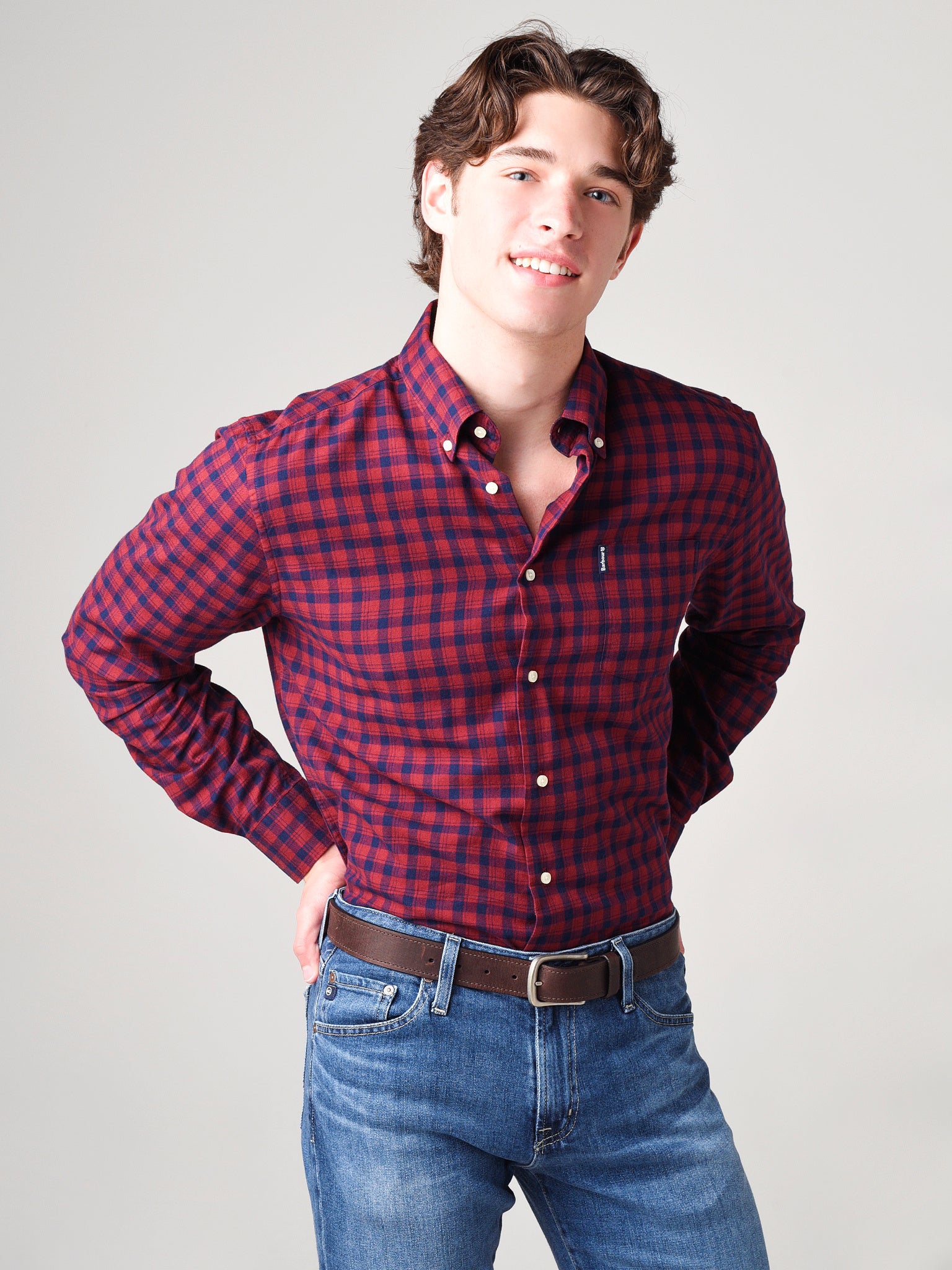 Barbour Men's Country Check 14 Tailored Shirt - Saint Bernard