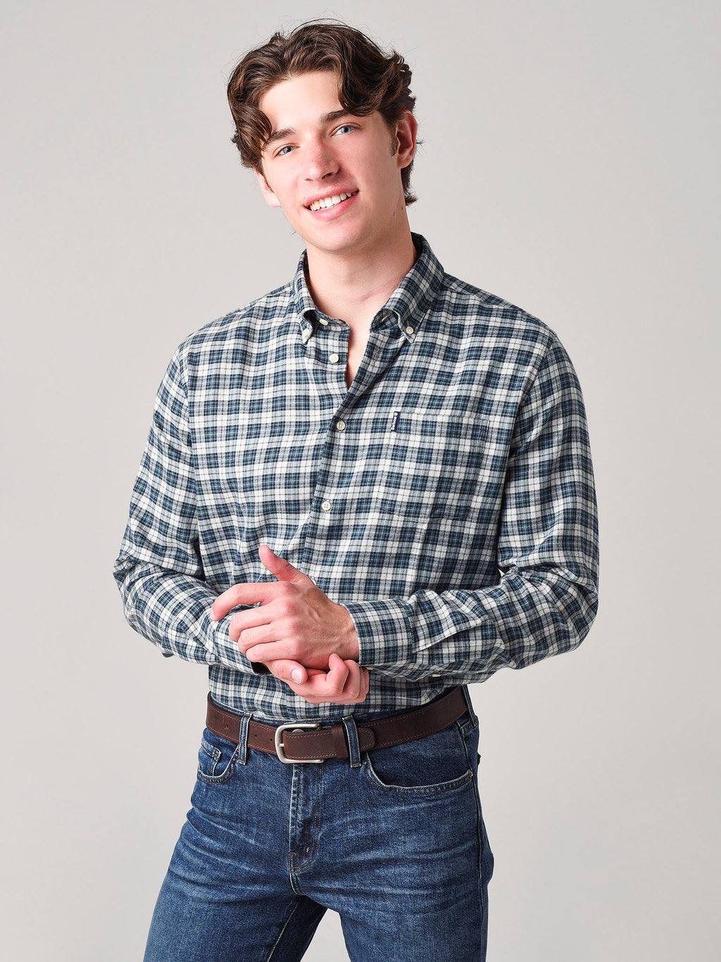 Barbour Men's Eco 3 Tailored Fit Shirt - Saint Bernard