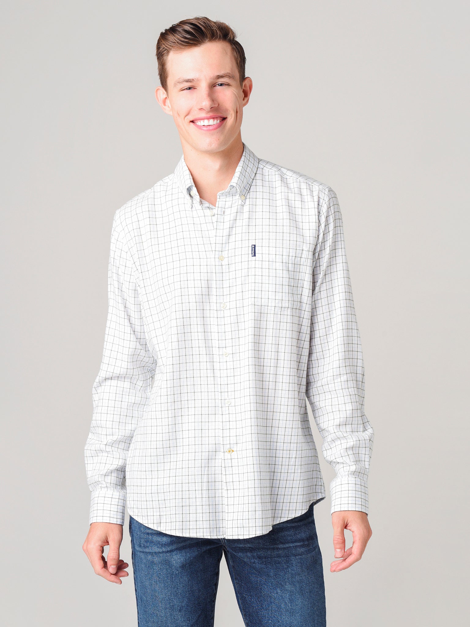 Barbour Men's Eco 4 Tailored Button-Down Shirt - Saint Bernard