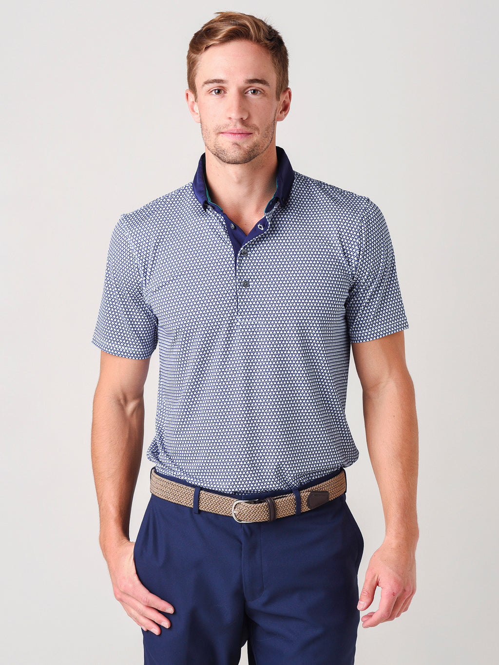 Greyson Men's Moon And Mountain Polo - Saint Bernard