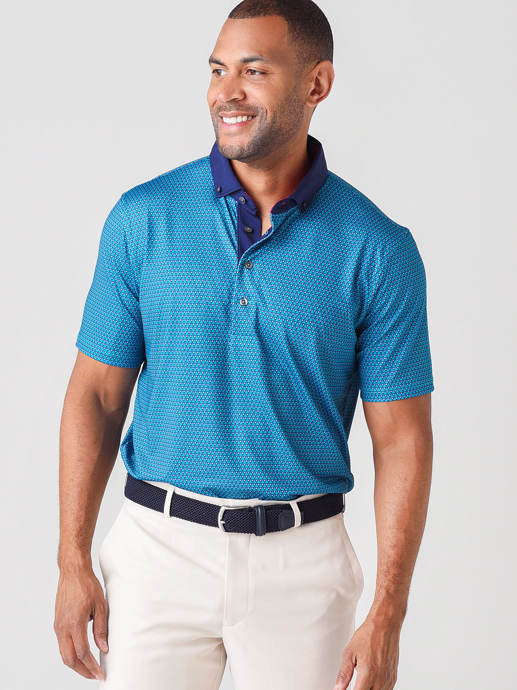 Greyson Men's Moon And Mountain Polo - Saint Bernard