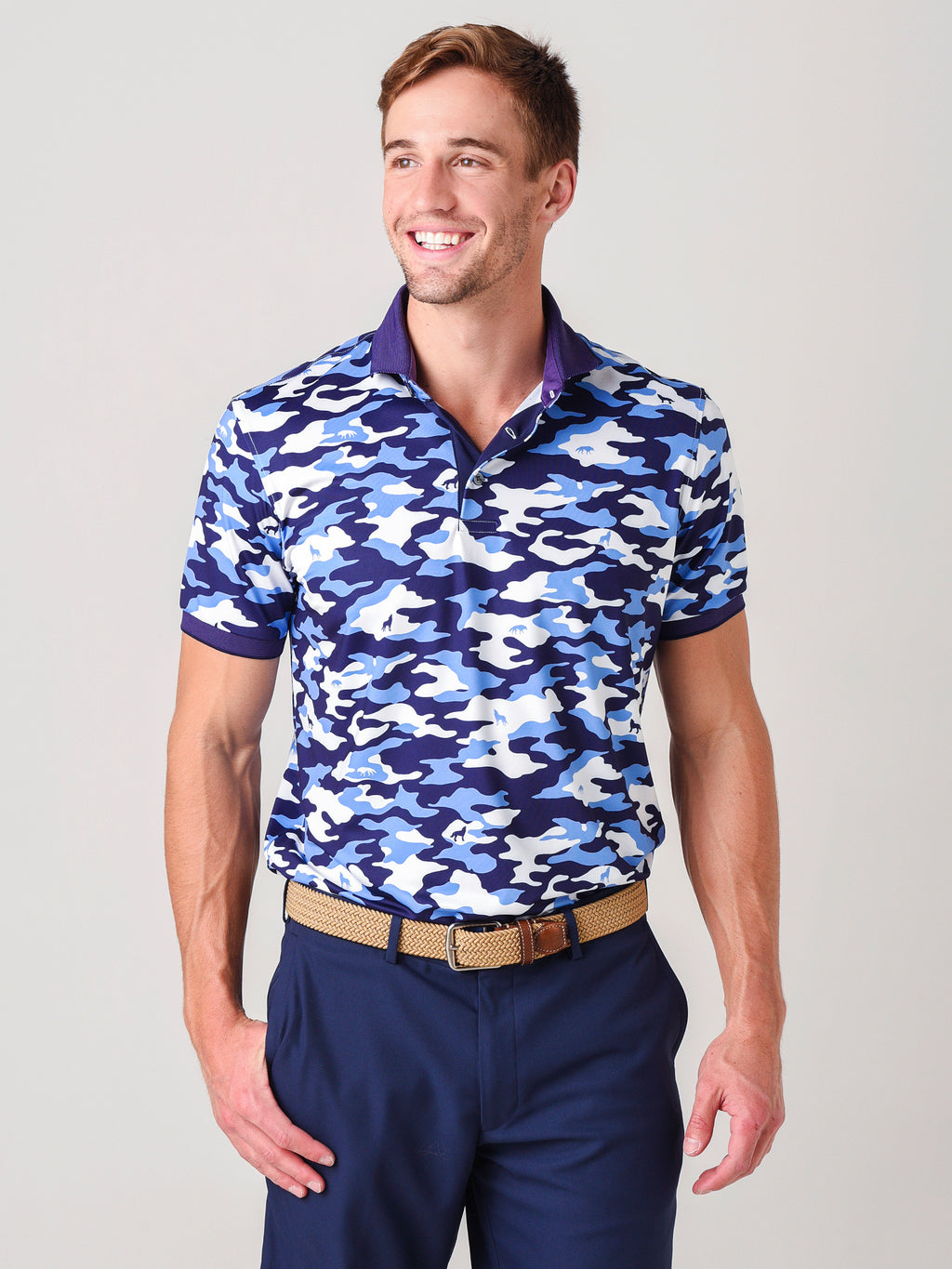 Greyson Men's Camo Scape Polo - Saint Bernard