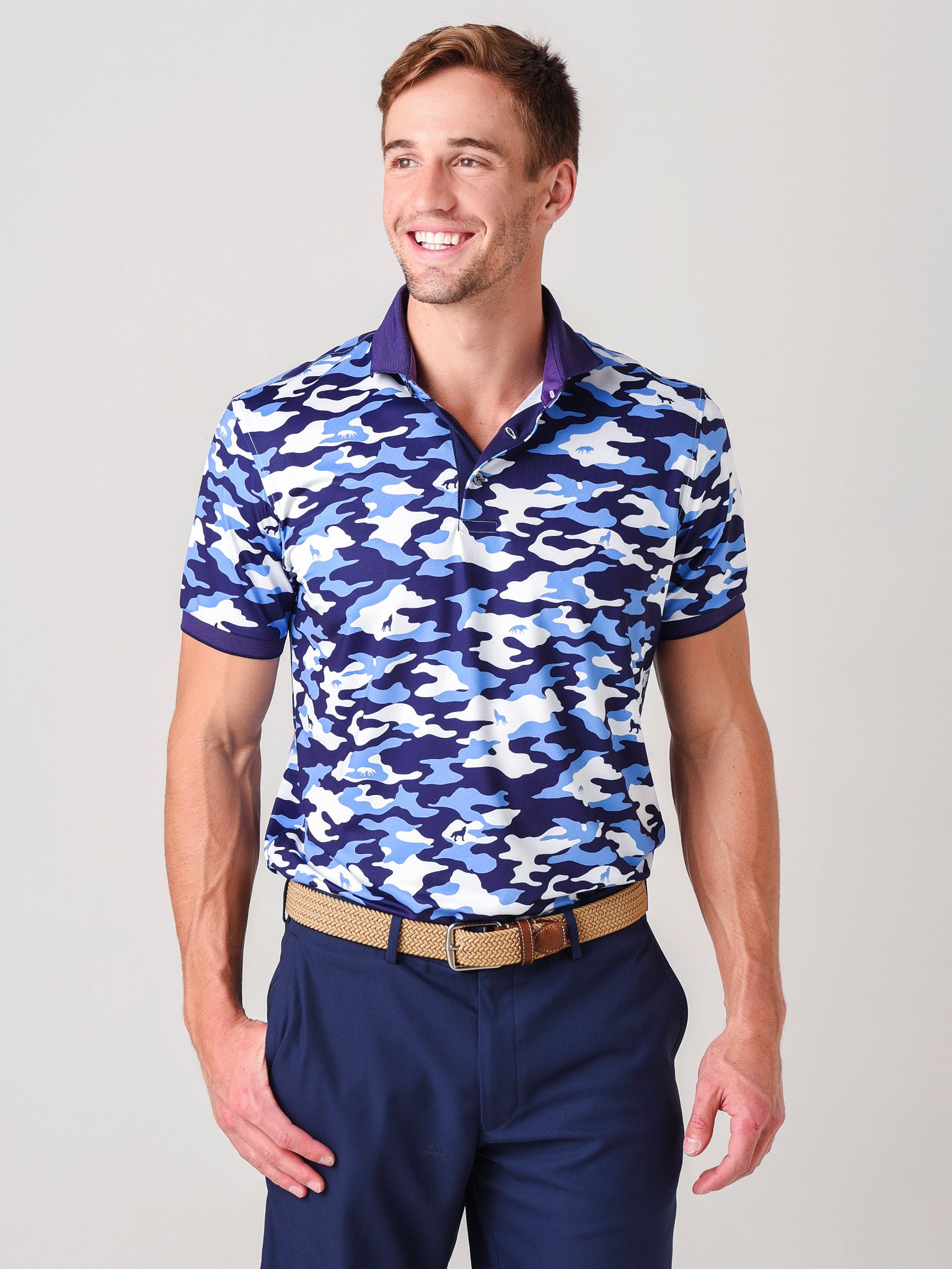 Greyson Men's Camo Scape Polo - Saint Bernard