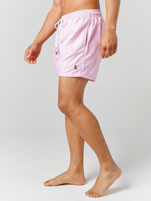 Retromarine Men's Solid Pink Volley Swim Trunk