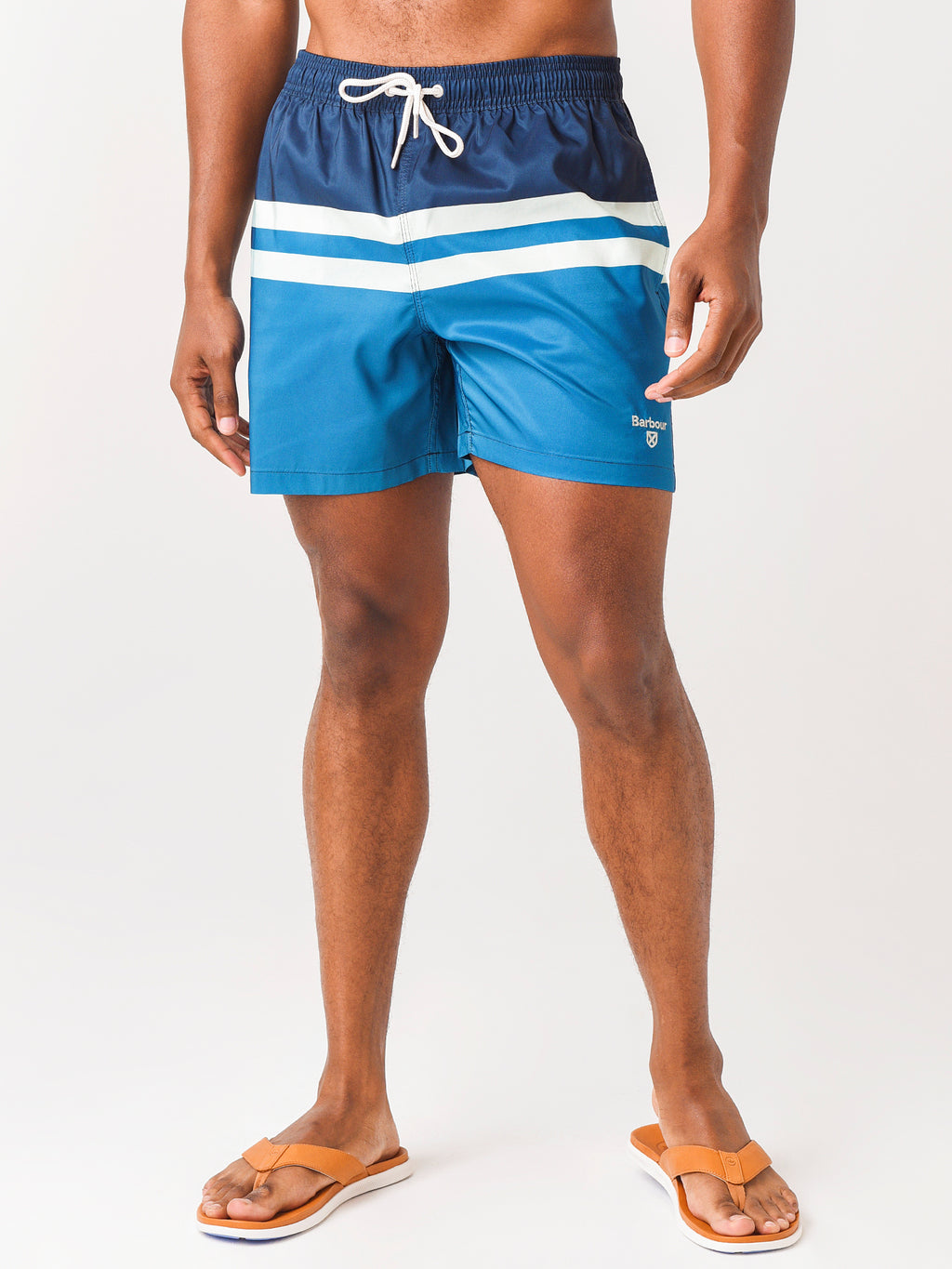 Barbour Men's Double Stripe Swim Short - Saint Bernard