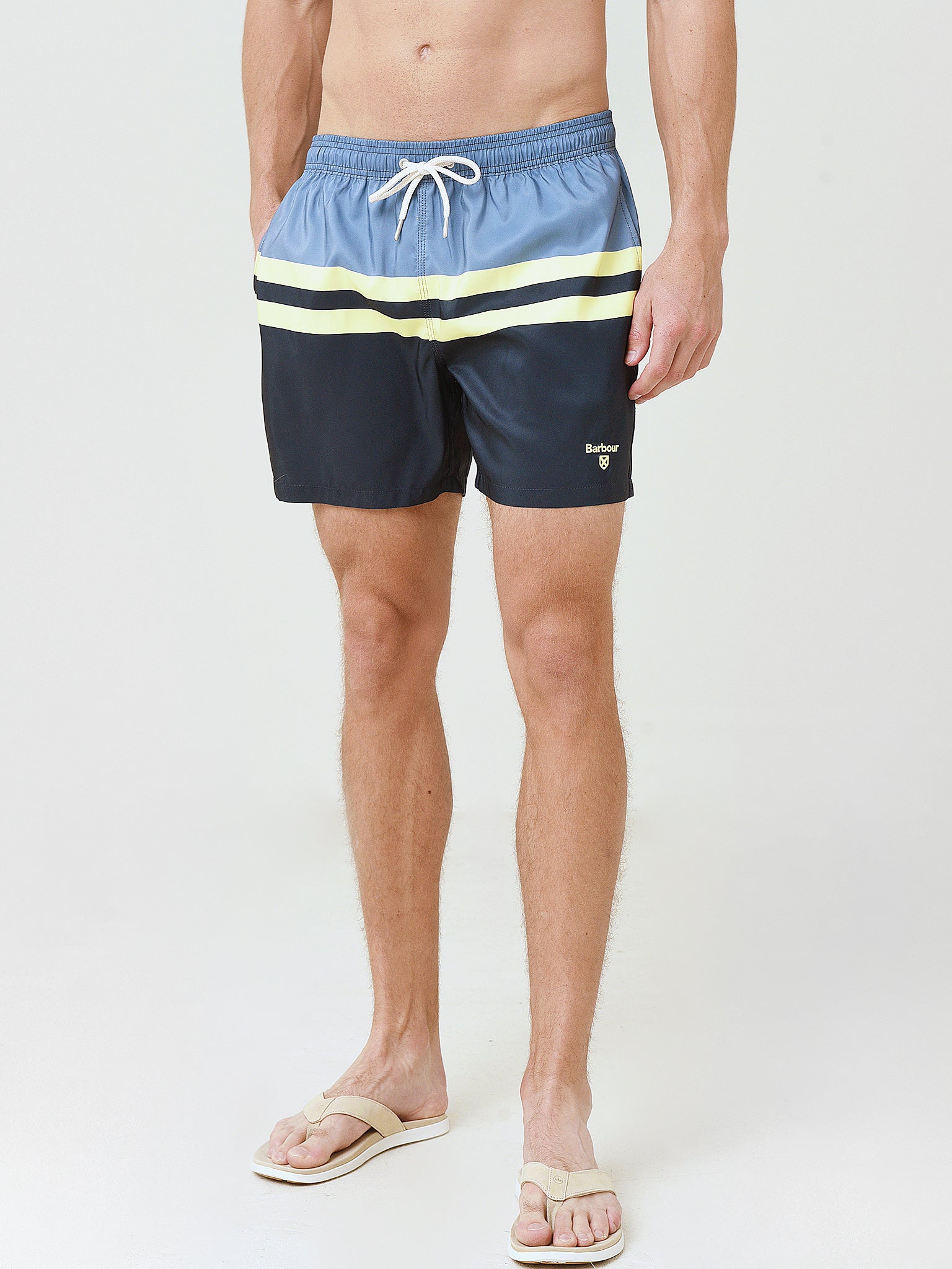 Barbour Men's Double Stripe Swim Trunk - Saint Bernard