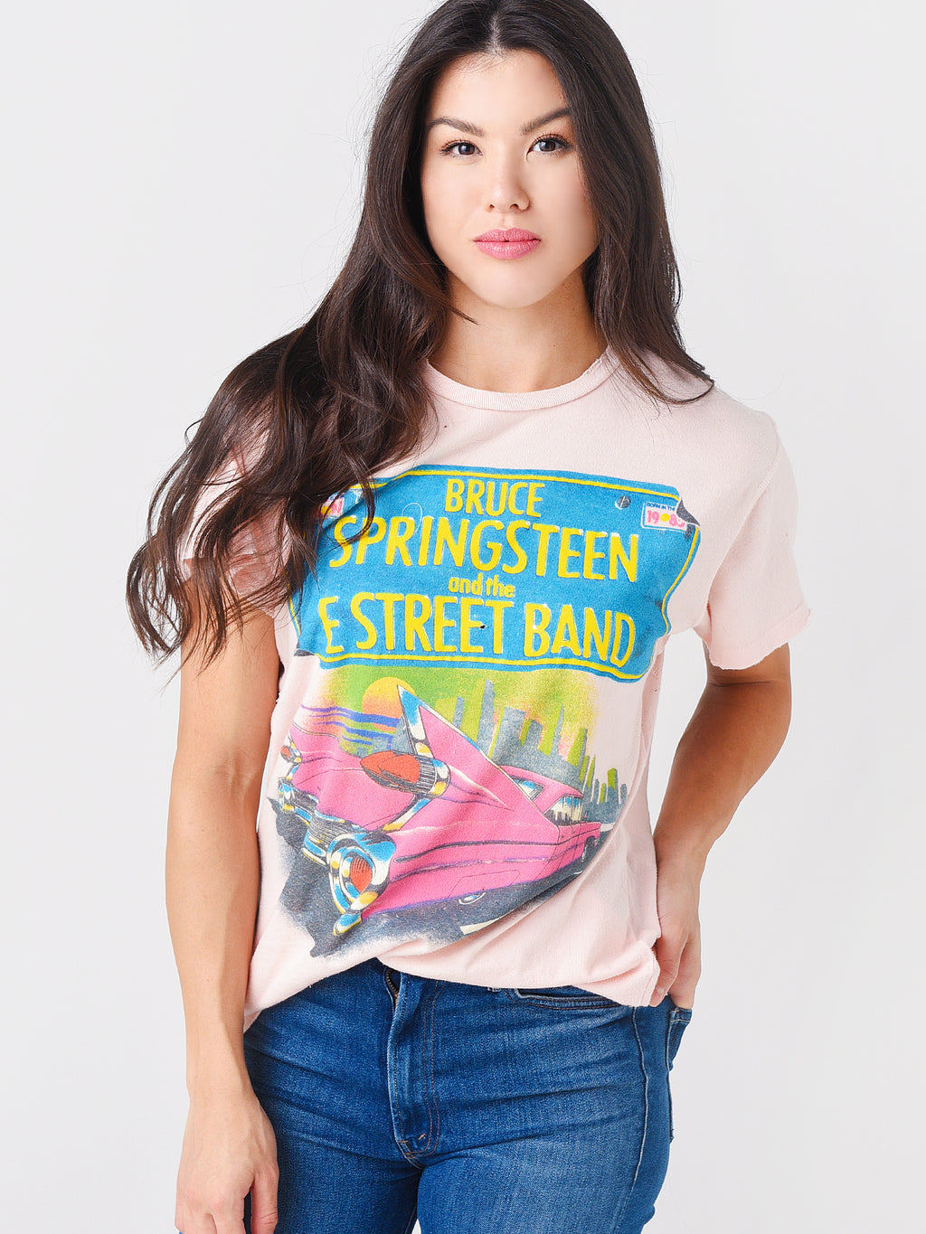 Madeworn Women's Bruce Springsteen Born In The U.S.A.Tee - Saint Bernard