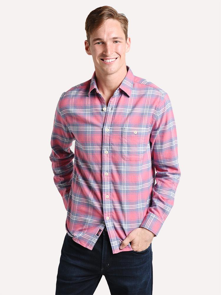 Faherty Brand Men's Stretch Seaview Flannel Shirt - Saint Bernard
