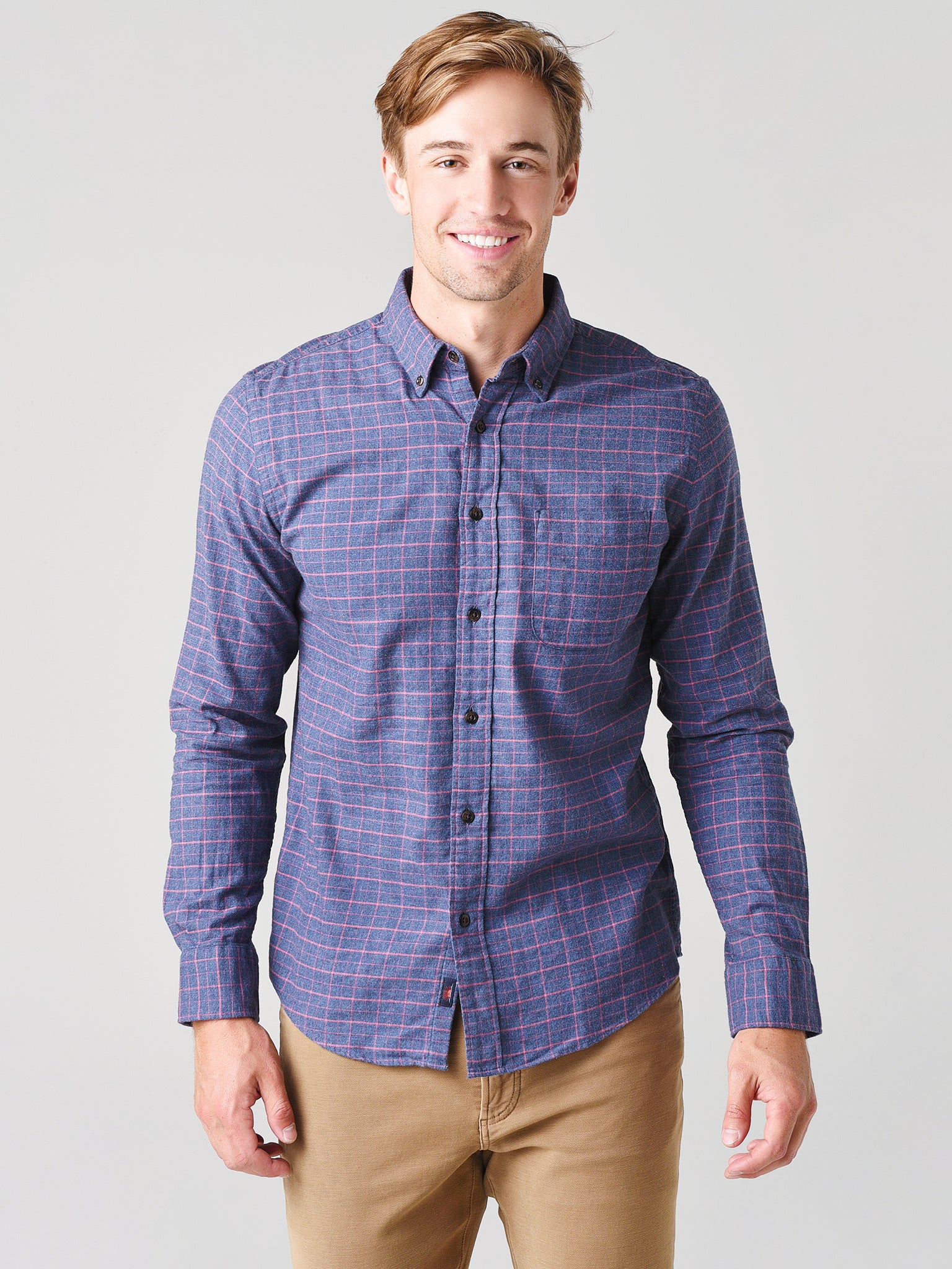 Faherty Brand Men's Stretch Featherweight Flannel Shirt - Saint Bernard