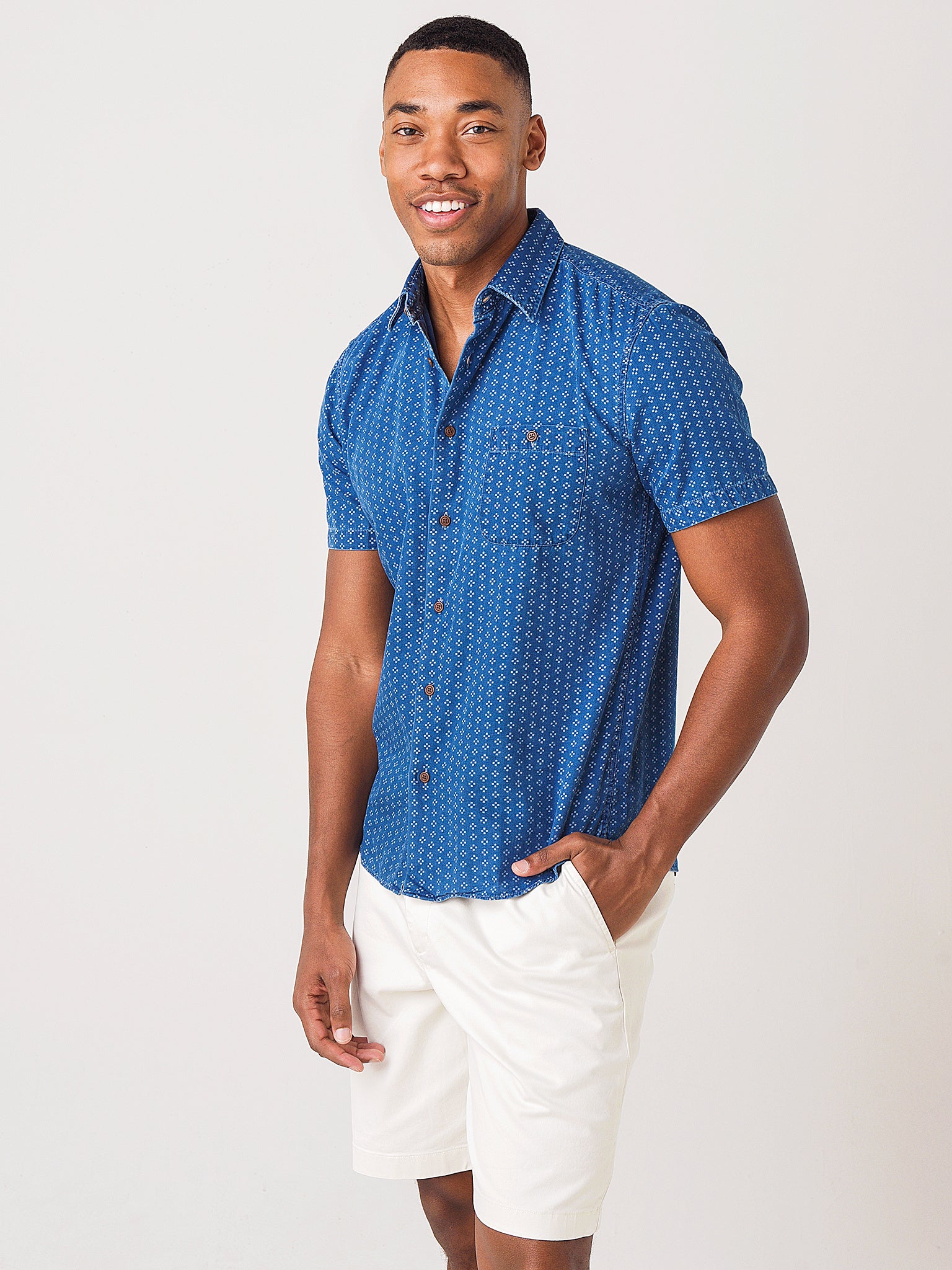 Faherty Brand Men's Short-Sleeve Playa Shirt - Saint Bernard