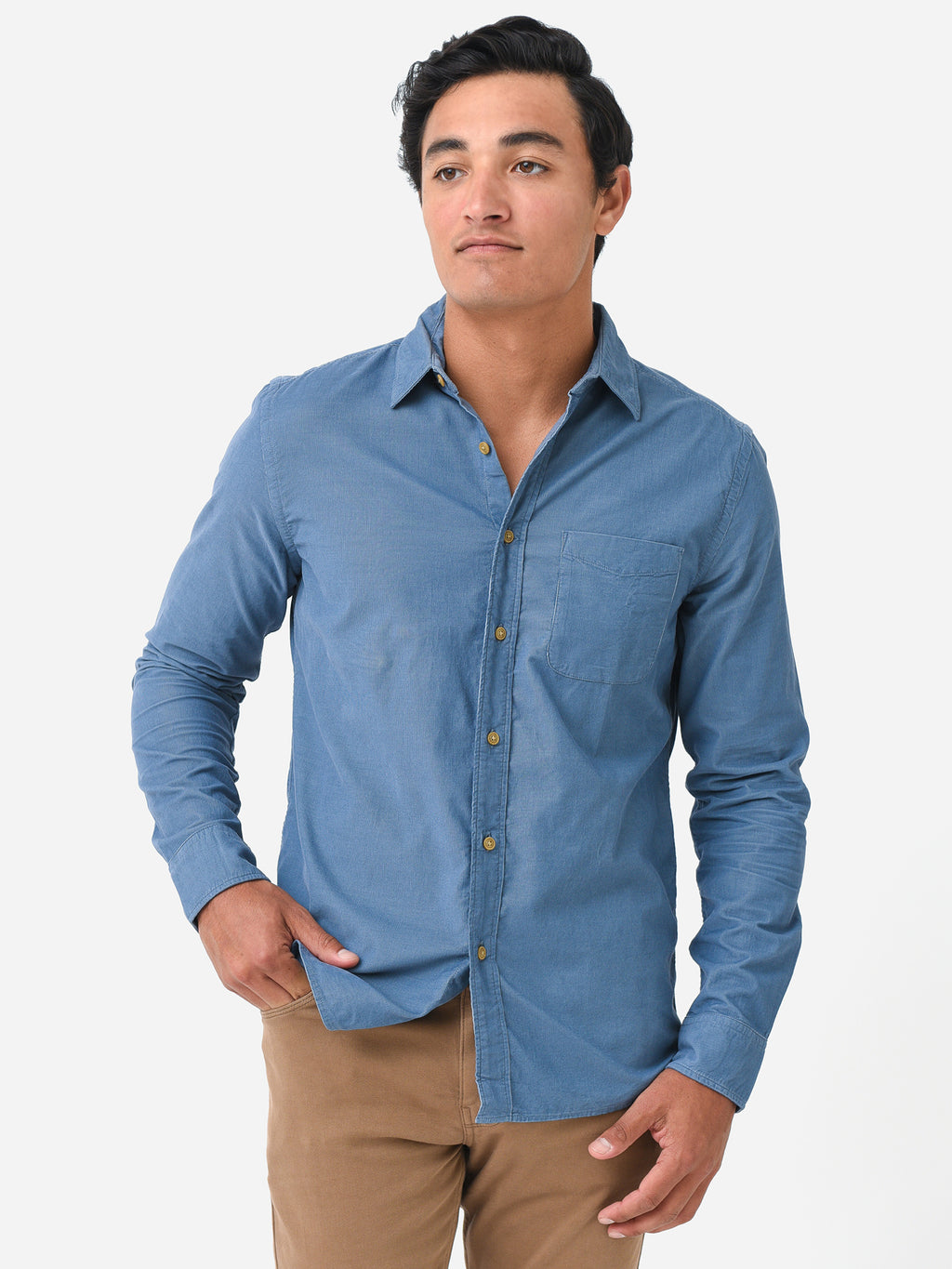Faherty Brand Men's Stretch Corduroy Shirt - Saint Bernard
