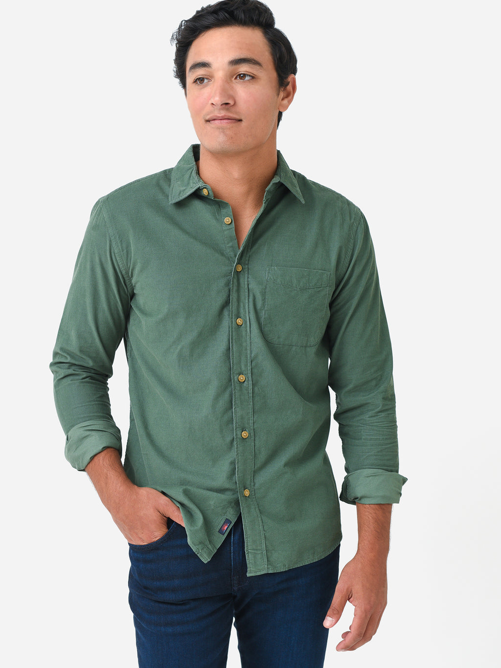 Faherty Brand Men's Stretch Corduroy Shirt - Saint Bernard
