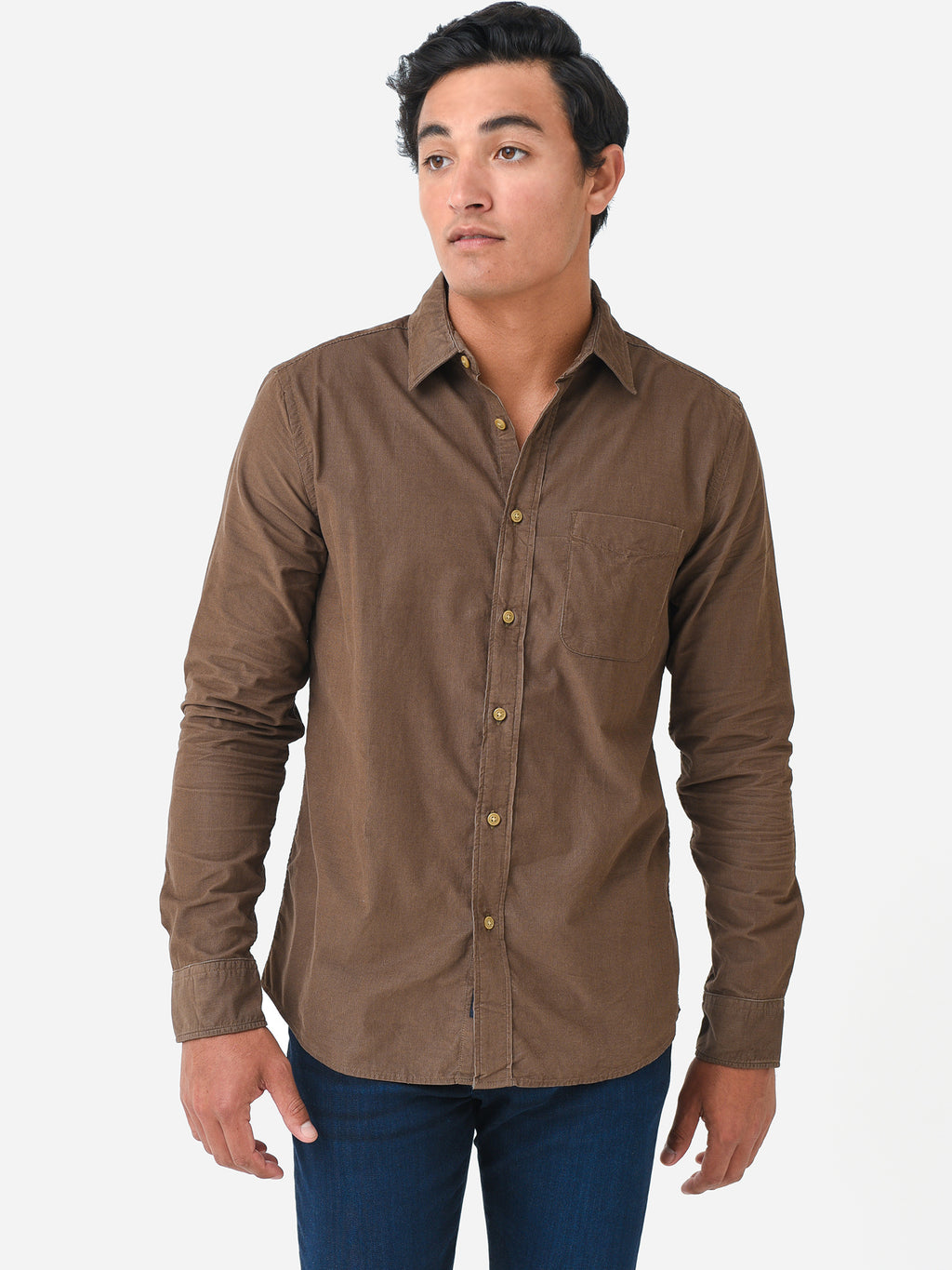 Faherty Brand Men's Stretch Corduroy Shirt - Saint Bernard