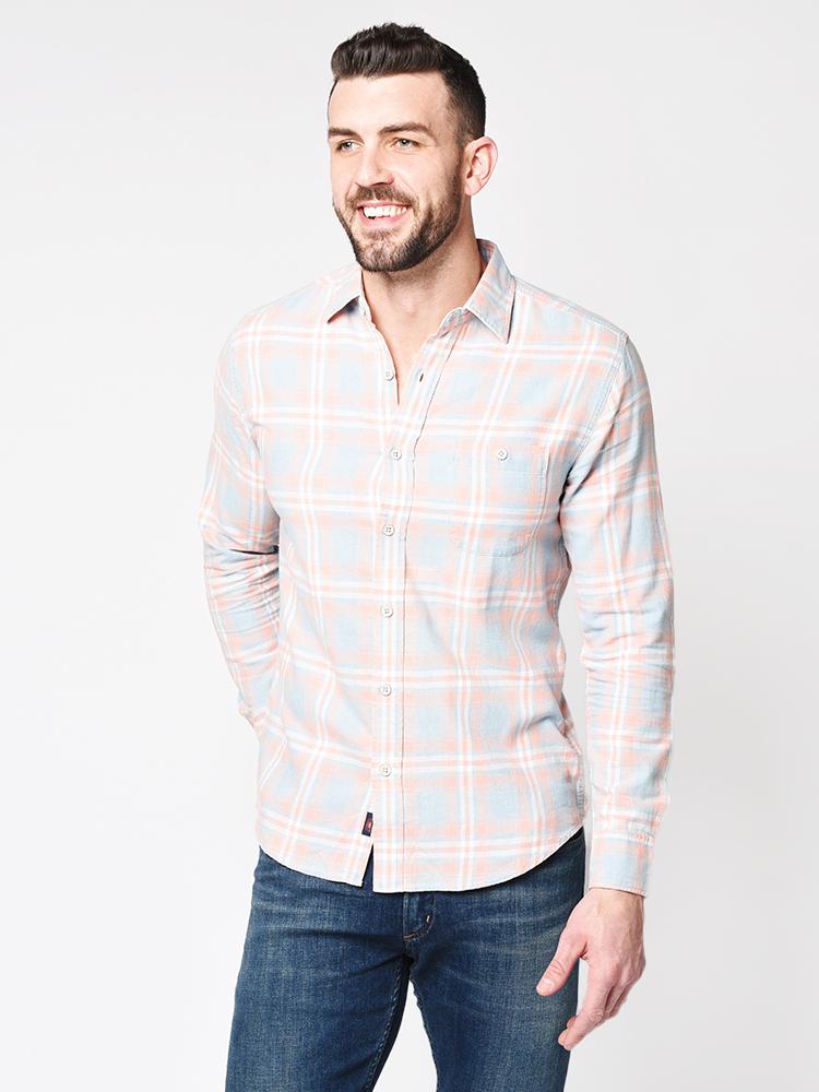 Faherty Brand Men’s Stretch Seaview Flannel Shirt - Saint Bernard