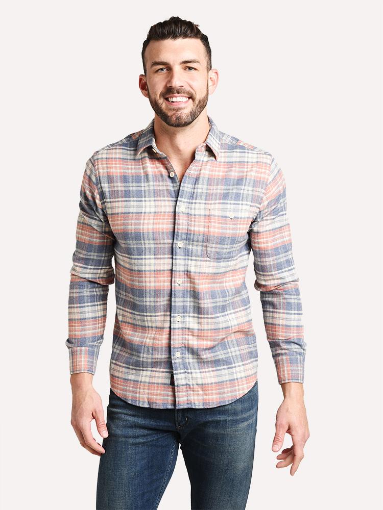 Faherty Brand Men's Stretch Seaview Flannel Shirt - Saint Bernard