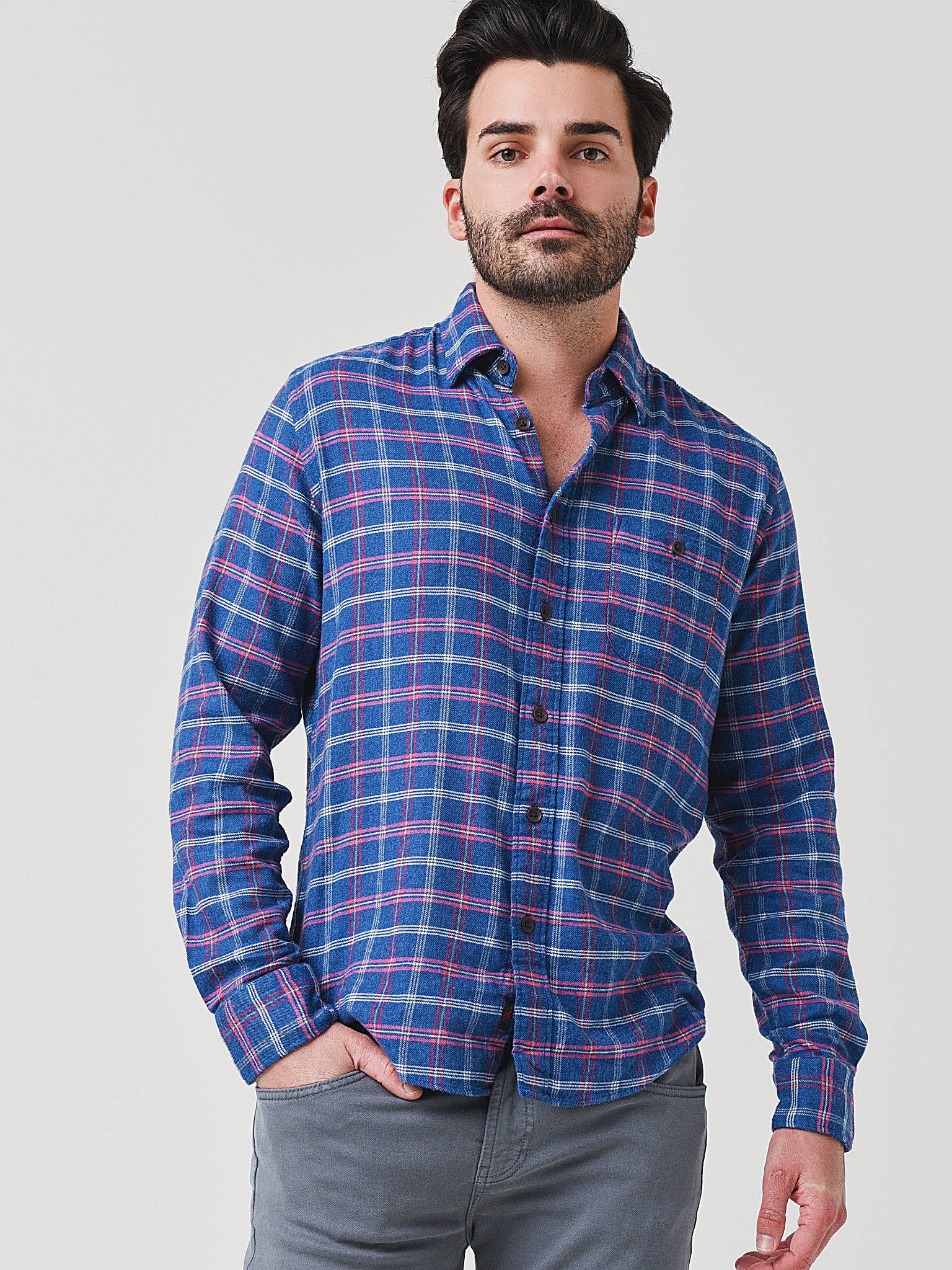 Faherty Brand Men's The Movement Flannel - Saint Bernard