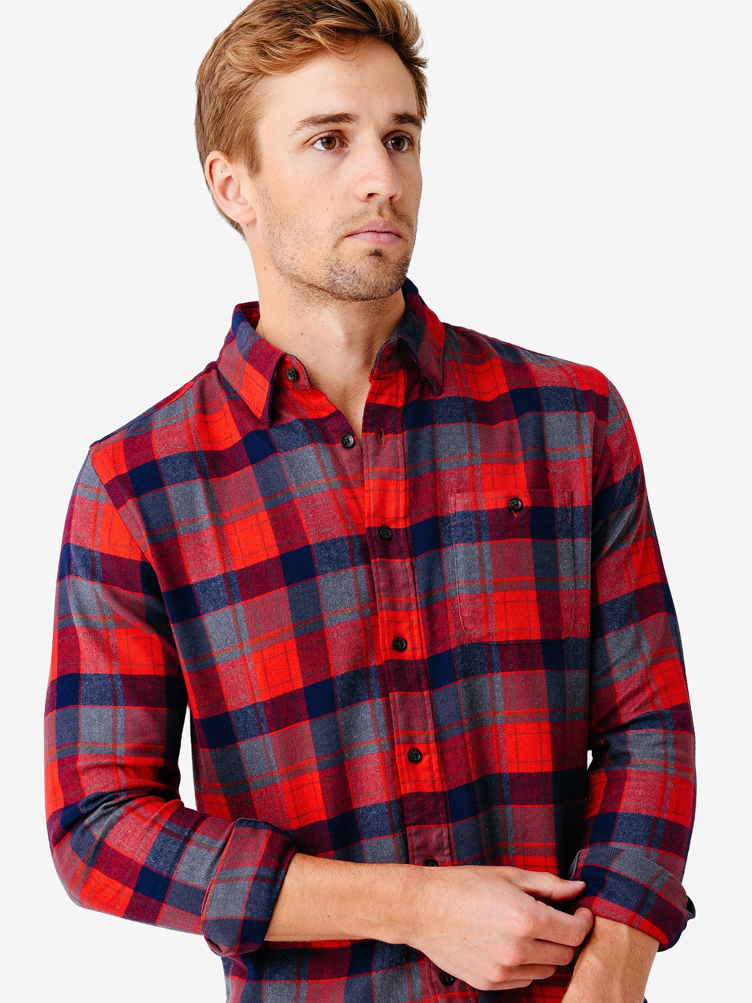 Faherty Brand Men's The Movement Flannel - Saint Bernard
