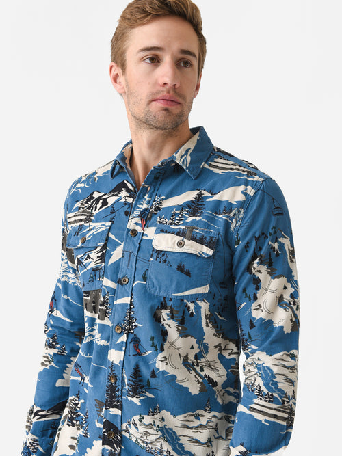 Faherty Brand Men's Printed Stretch Corduroy Shirt