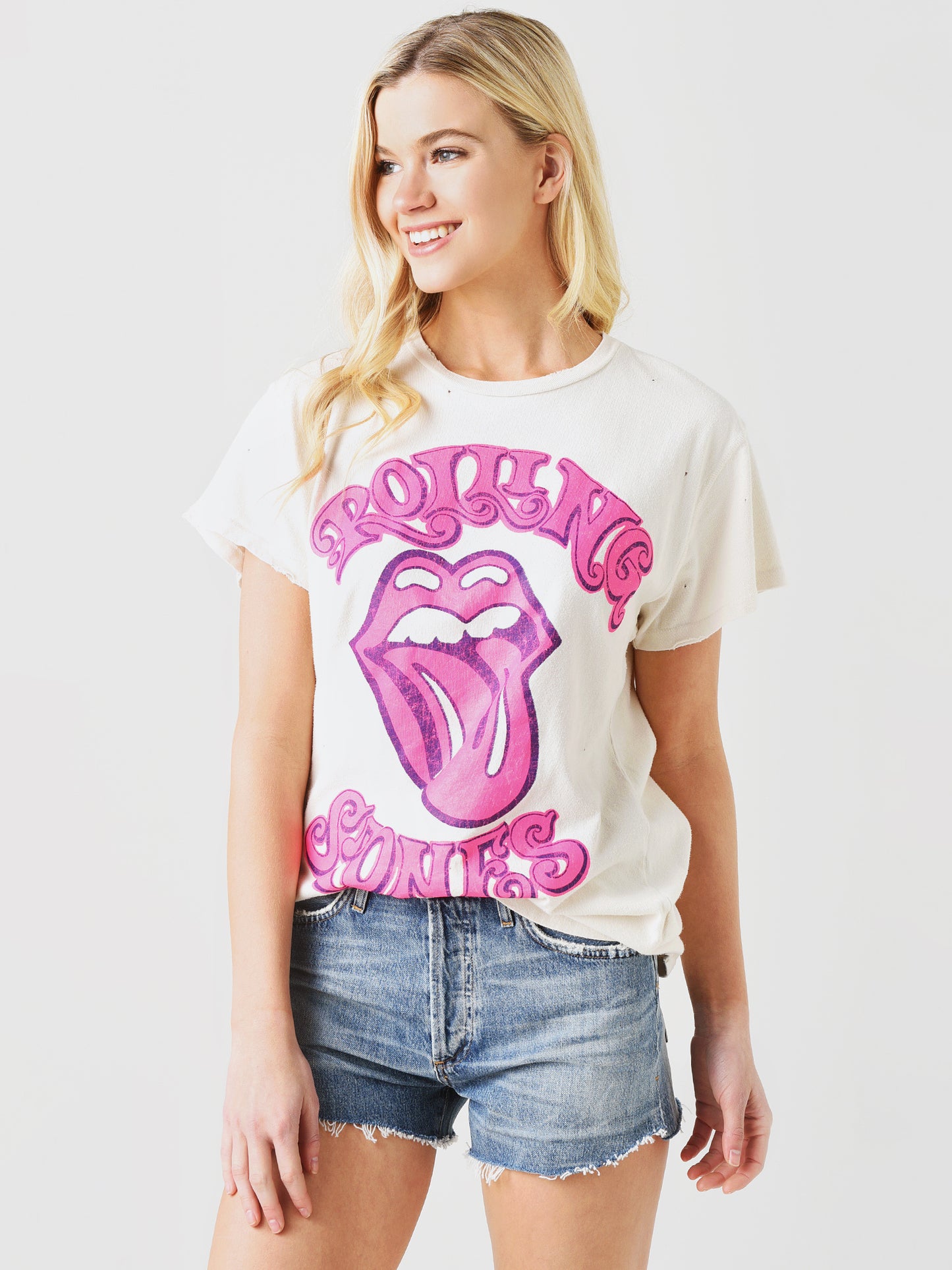 Madeworn Women's The Rolling Stones Vintage Graphic Tee - Saint Bernard
