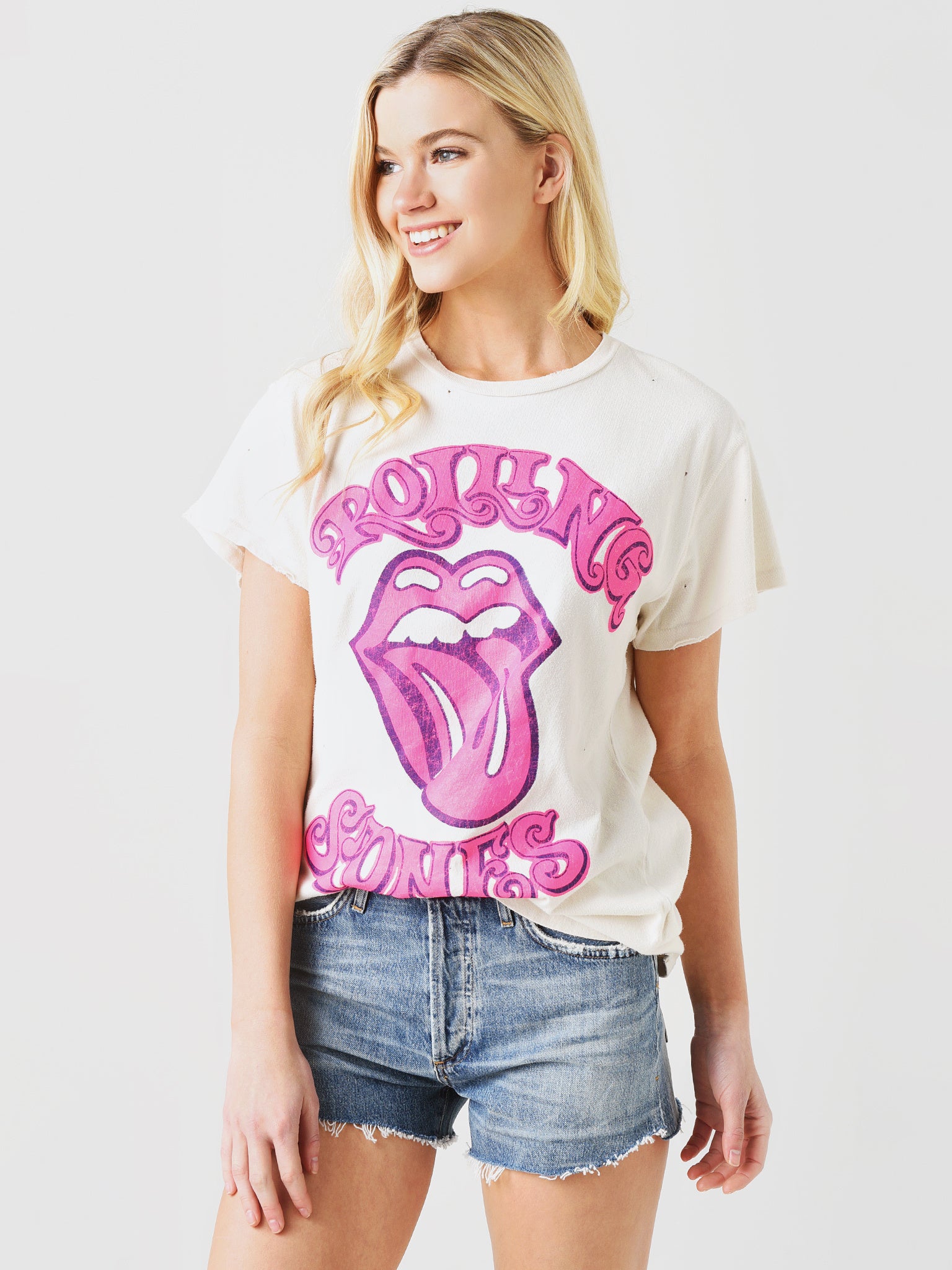 Madeworn Women's The Rolling Stones Vintage Graphic Tee - Saint Bernard