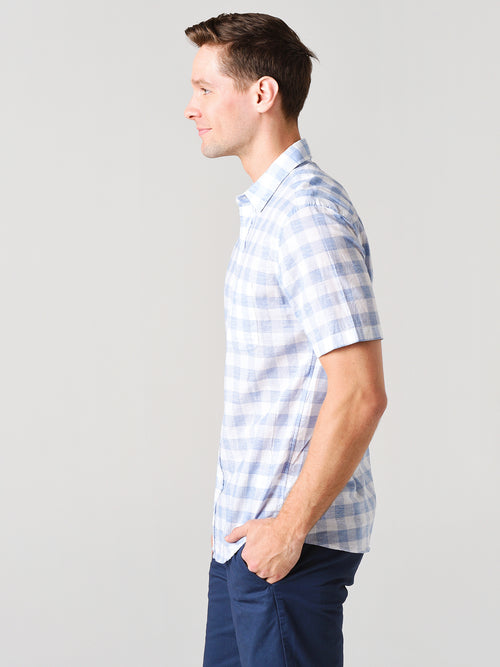Faherty Brand Short Sleeve Cloud Blend Shirt