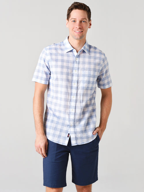 Faherty Brand Short Sleeve Cloud Blend Shirt