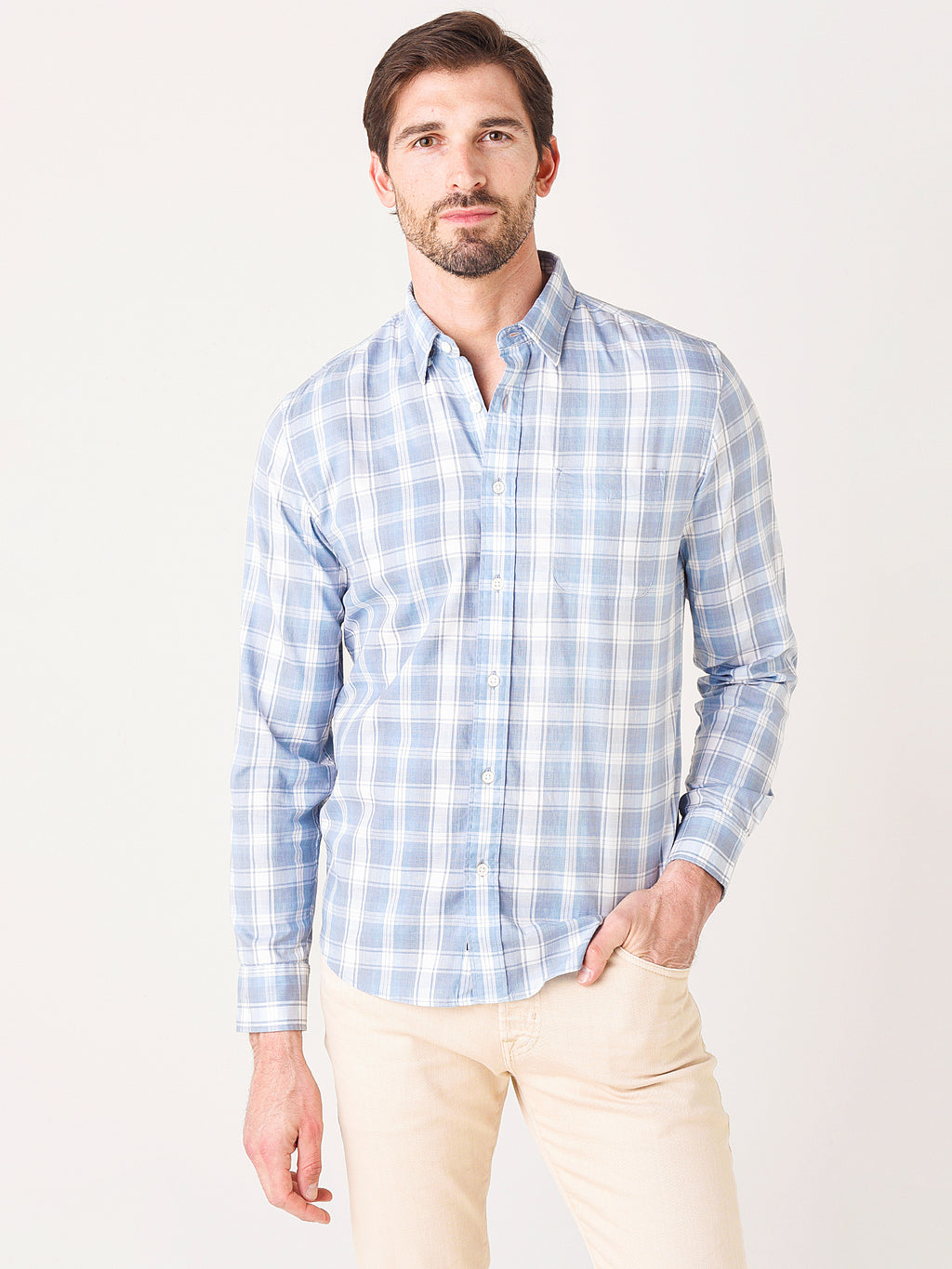 Faherty Brand Men's Heathered The Movement Shirt - Saint Bernard