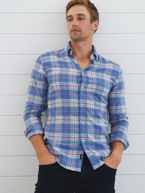 Faherty Brand Men's Lightweight Movement Flannel Shirt