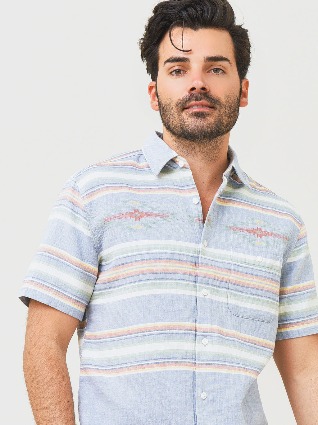 Faherty Brand Men's Doug Good Feather Shirt - Saint Bernard