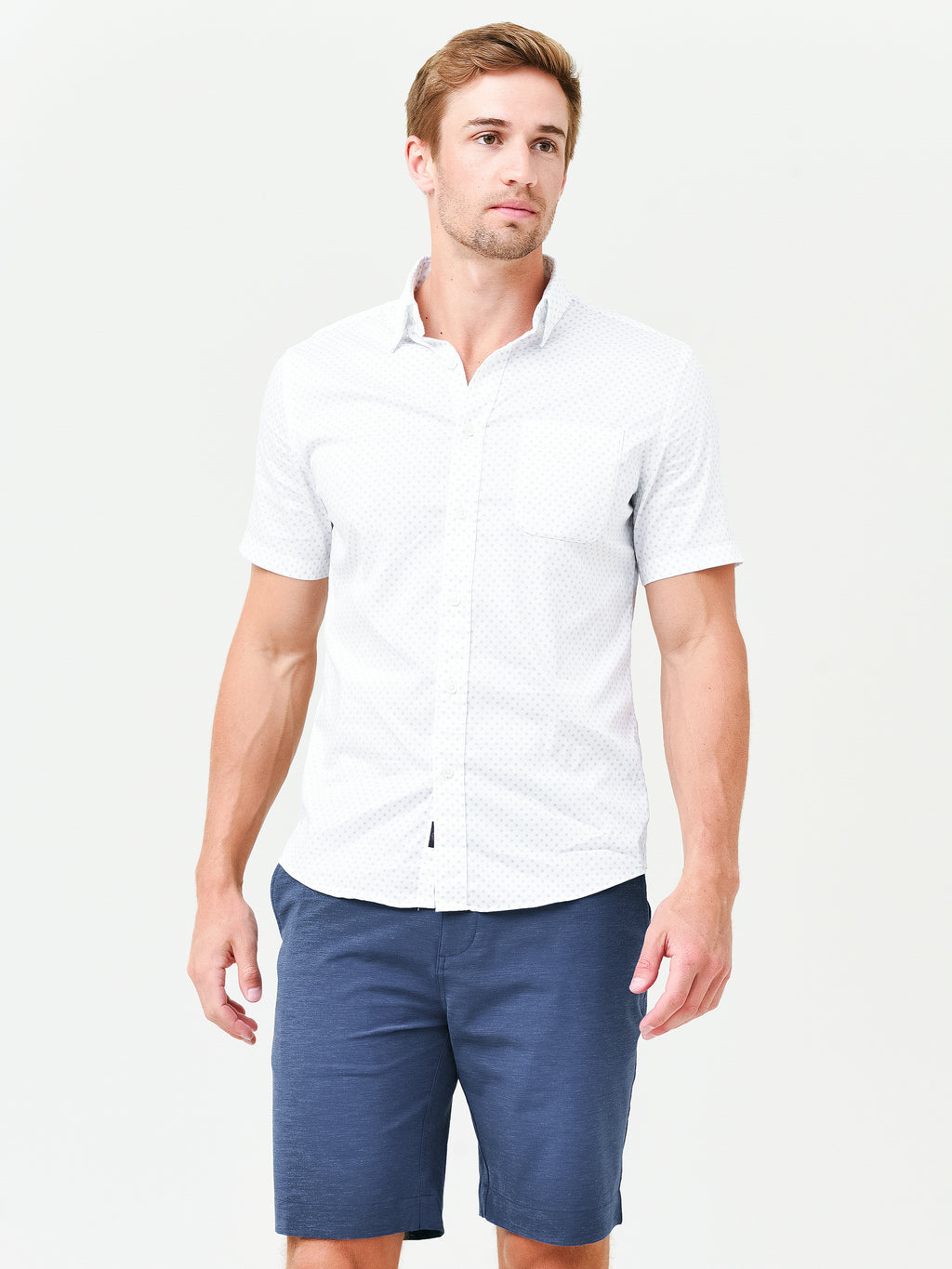 Faherty Brand Men's Short Sleeve Movement Shirt - Saint Bernard