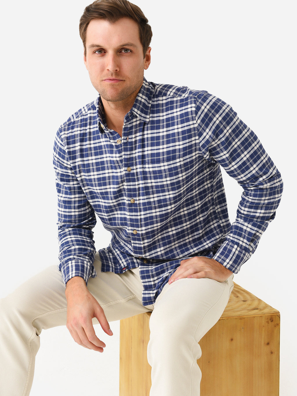 Faherty Brand Men's The All Time Shirt - Saint Bernard