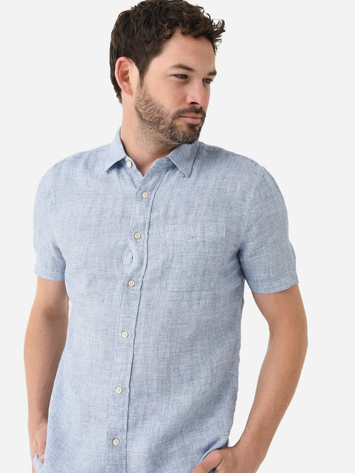 Faherty Brand Men's Short Sleeve Linen Laguna Shirt