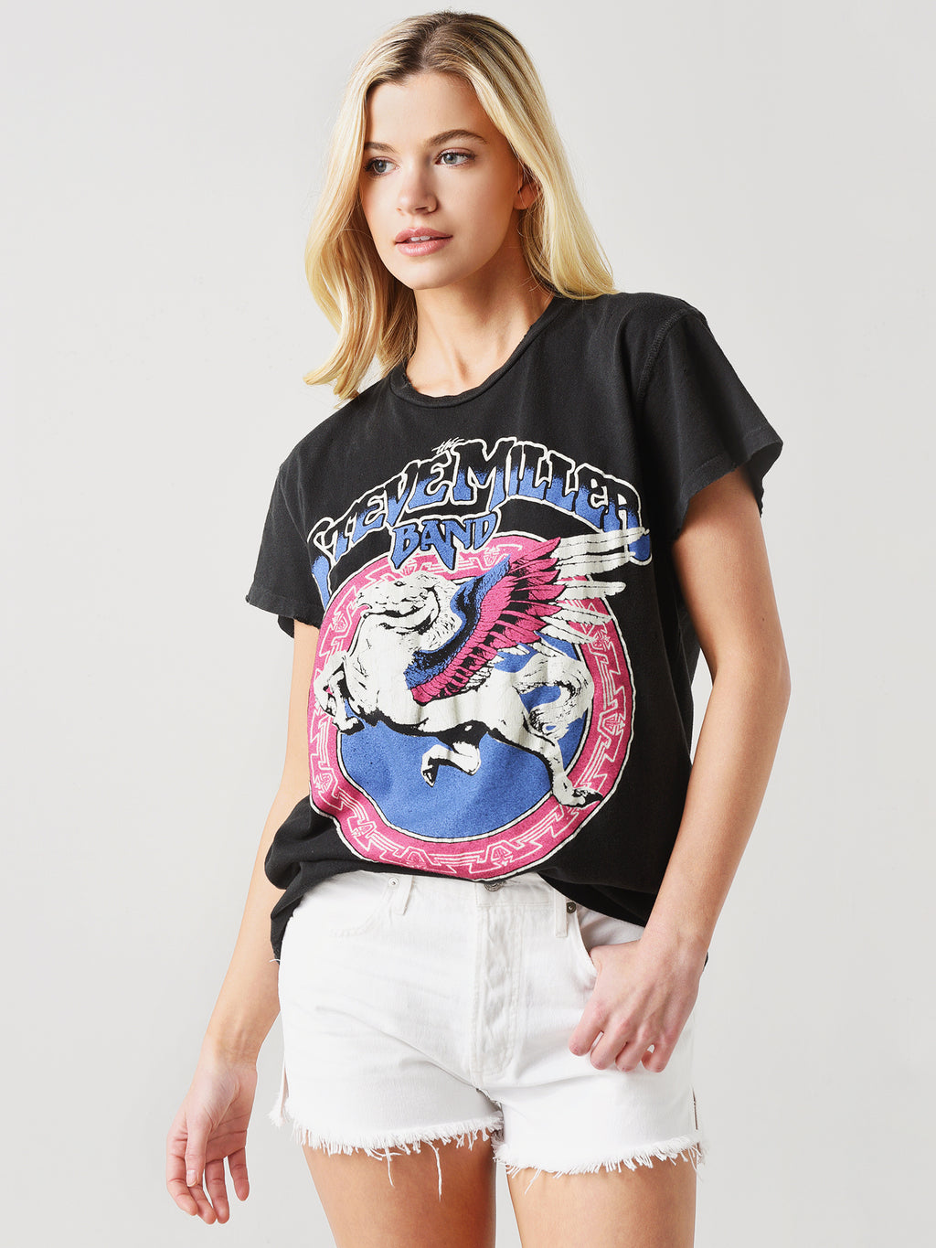 Madeworn Women's Steve Miller Band Vintage Graphic Tee - Saint Bernard