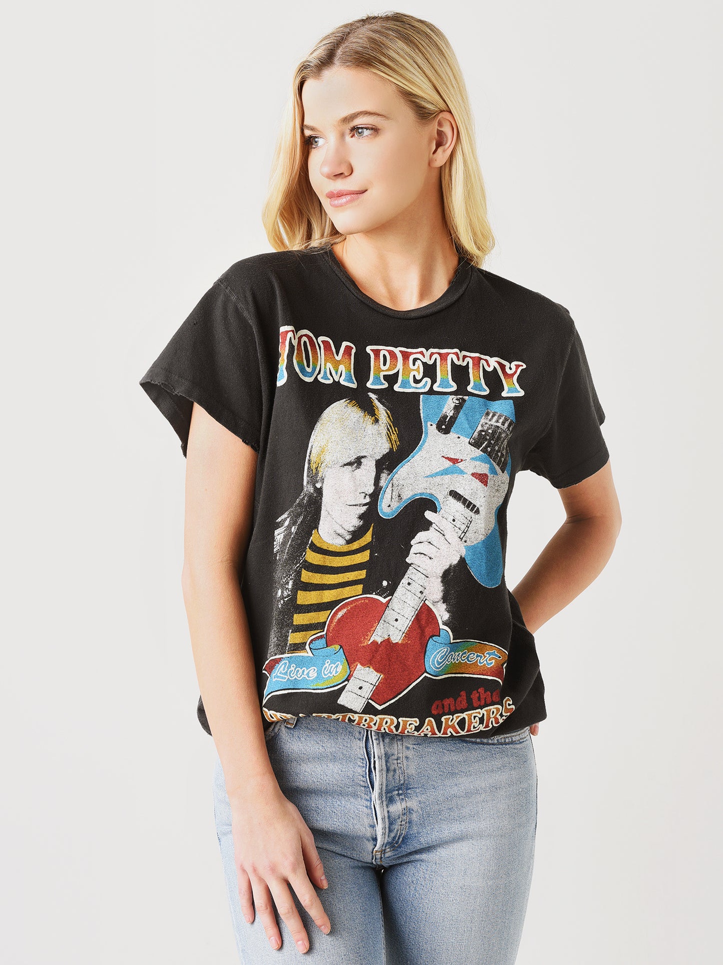 Madeworn Women's Tom Petty Vintage Graphic Tee - Saint Bernard