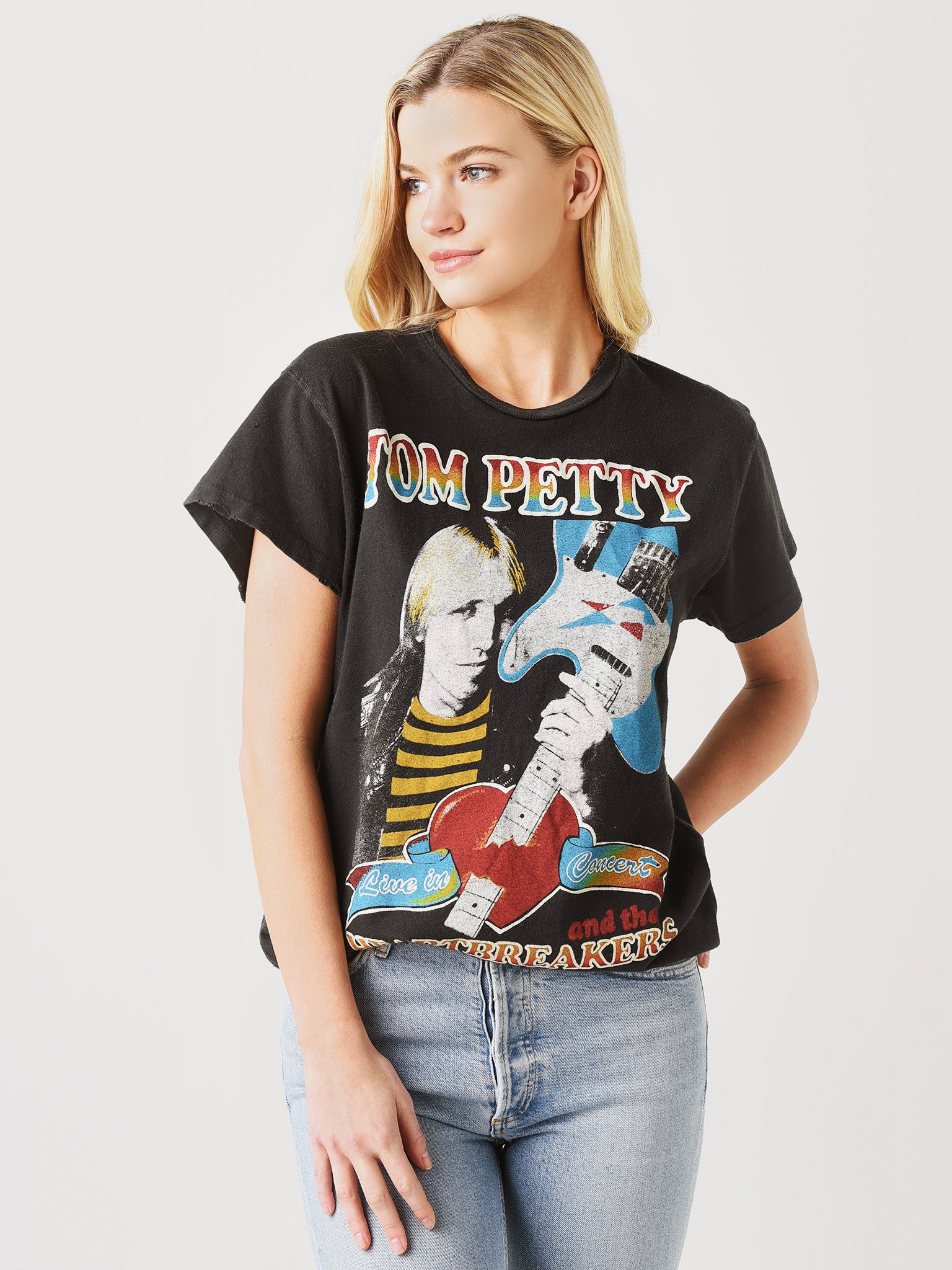 Madeworn Women's Tom Petty Vintage Graphic Tee - Saint Bernard
