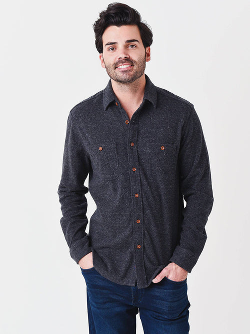 Faherty Brand Men's Knit Alpine Button-Down Shirt