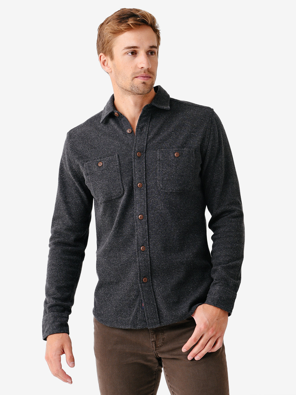 Faherty Brand Men's Knit Alpine Shirt - Saint Bernard