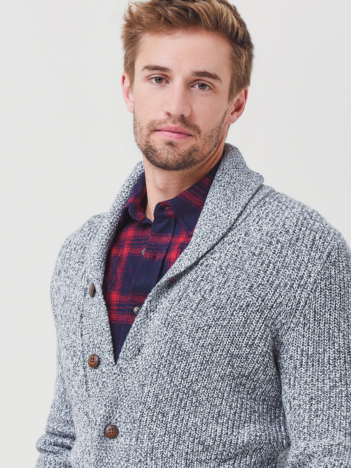Faherty Brand Men's Marled Cotton Cardigan