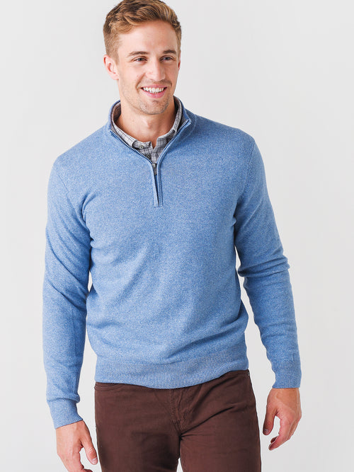 Faherty Brand Men's Jackson Quarter-Zip Sweater