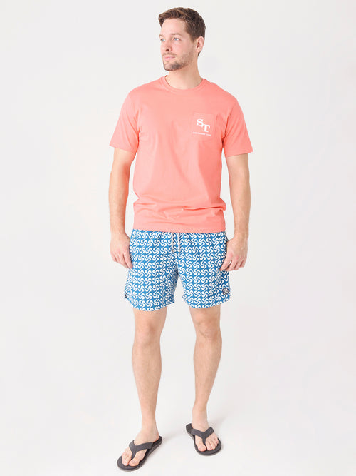 Tom & Teddy Men's Mediterranean Tiles Swim Trunk