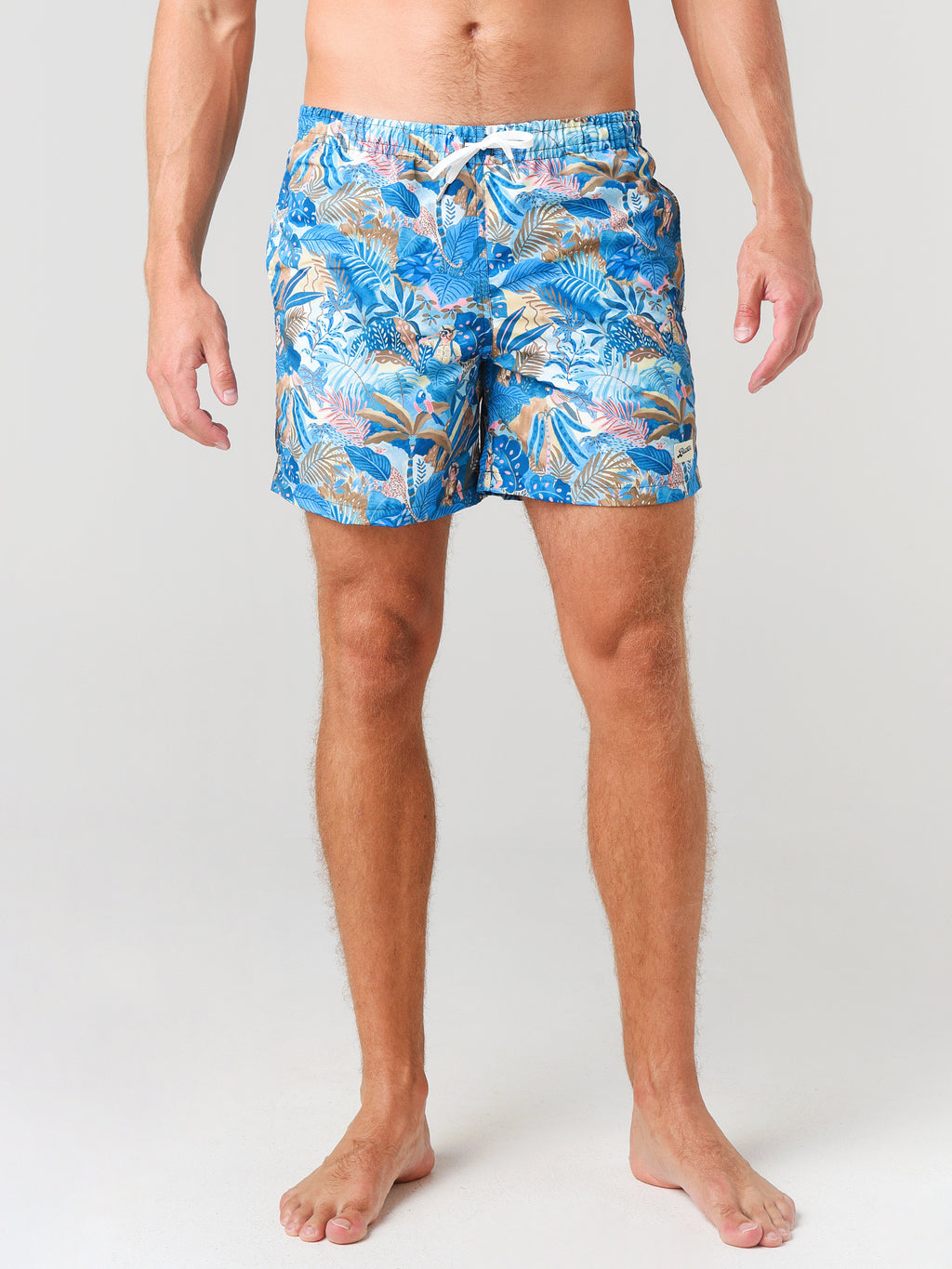 Bather Men's Multi Watercolor Swim Trunk - Saint Bernard
