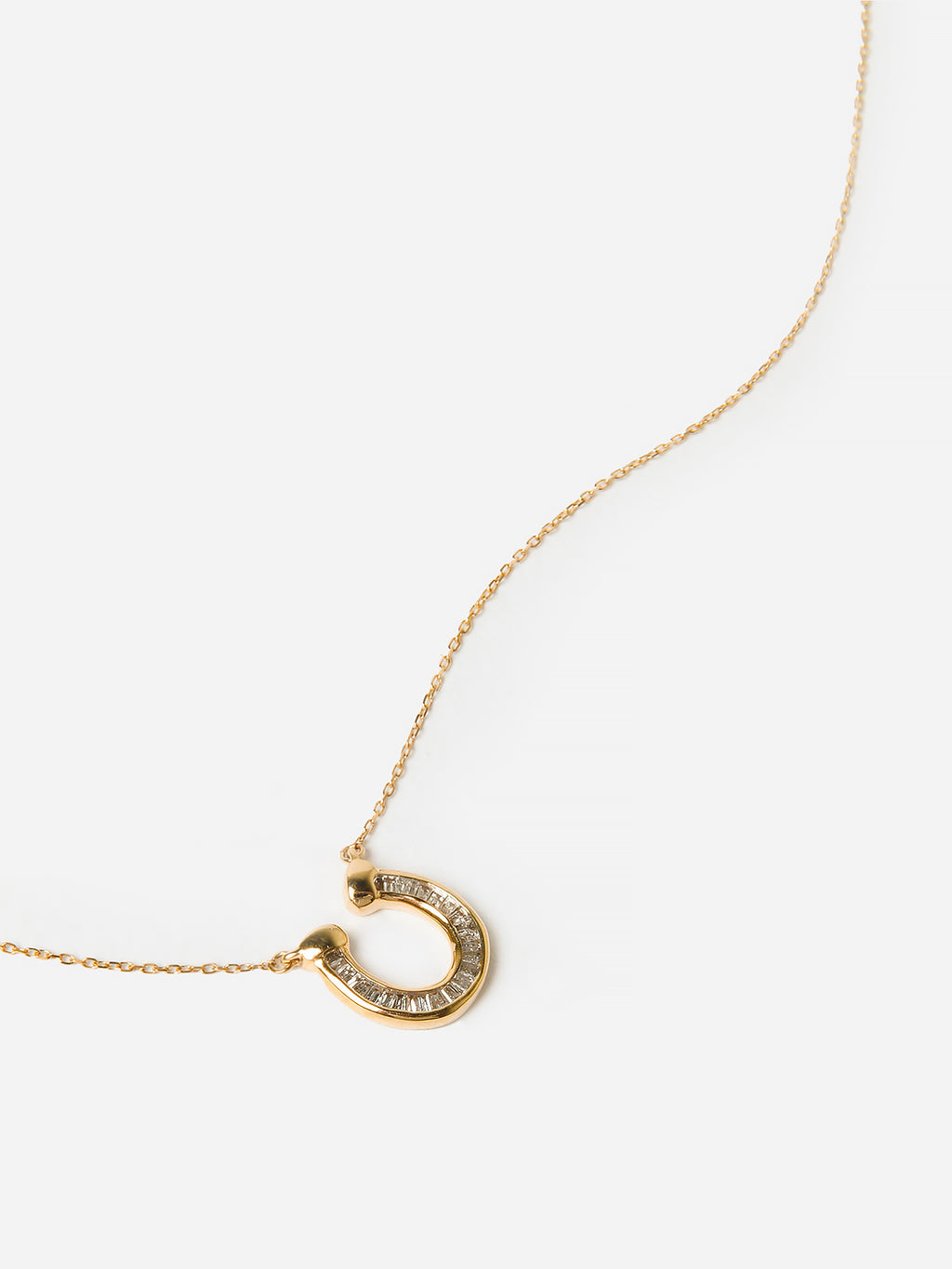 Adina Reyter Women's Baguette Horseshoe Necklace - Saint Bernard