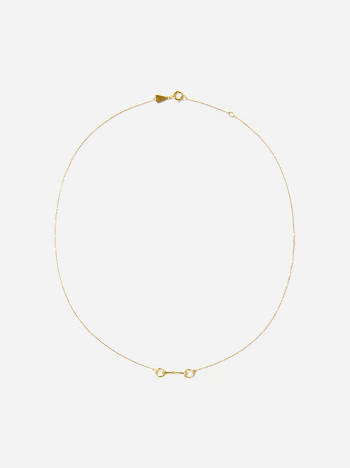 Adina Reyter Women's Tiny Pavé Horsebit Link Necklace